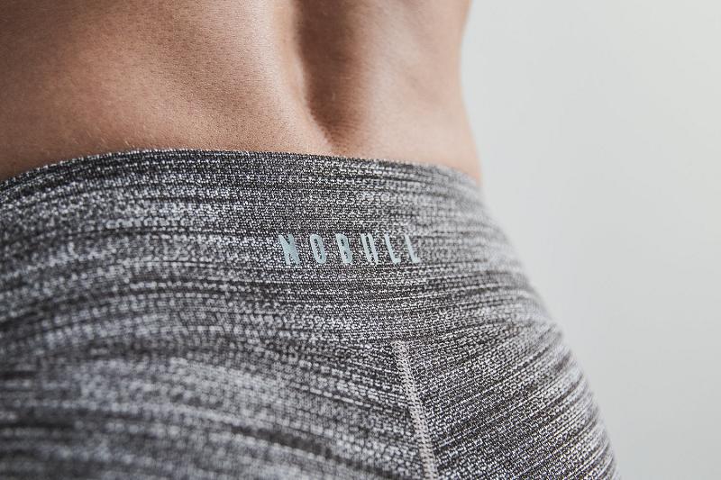 Women's Nobull Crop (MELANGE) Jogger Grey / Brown | SG T3113C